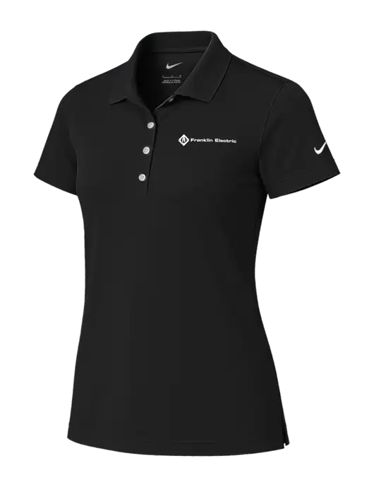 Nike Womens Black Tech Basic Dri-FIT Polo
 w/Franklin Electric Logo