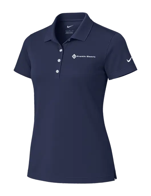 Nike Womens Dark Navy Tech Basic Dri-FIT Polo
 w/Franklin Electric Logo