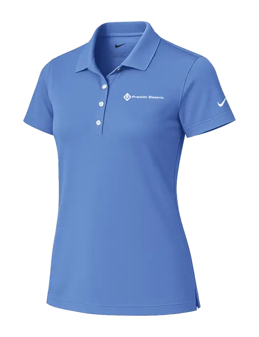 Nike Womens Light Blue Tech Basic Dri-FIT Polo
 w/Franklin Electric Logo