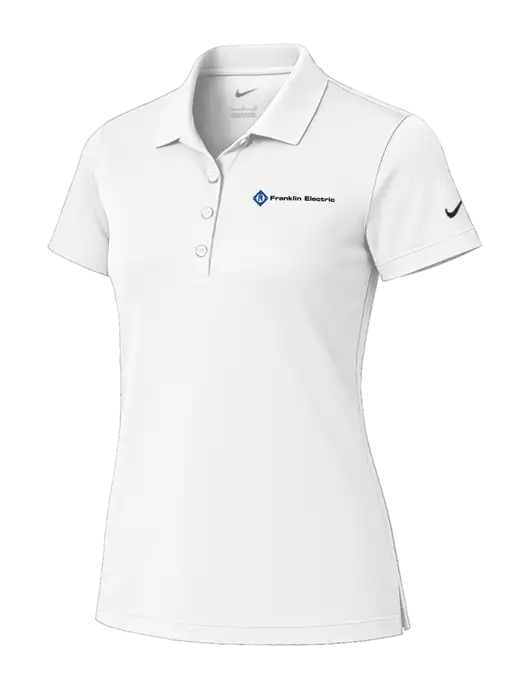 Nike Womens White Tech Basic Dri-FIT Polo
 w/Franklin Electric Logo