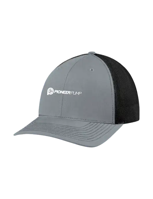 Richardson Adjustable Snapback Original 112 Trucker Cap Heather Grey w/Black Mesh w/Pioneer Pump Logo