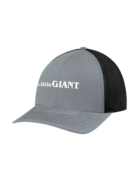 Richardson Adjustable Snapback Original 112 Trucker Cap Heather Grey w/Black Mesh w/Little Giant Logo