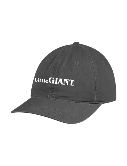 Garment Washed Unstructured Twill Charcoal Cap w/Little Giant Logo