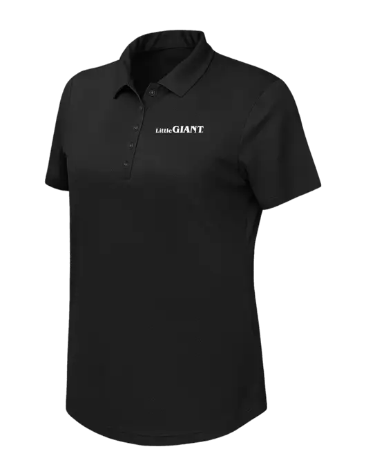 Callaway Womens Birdseye Black Polo w/Little Giant Logo