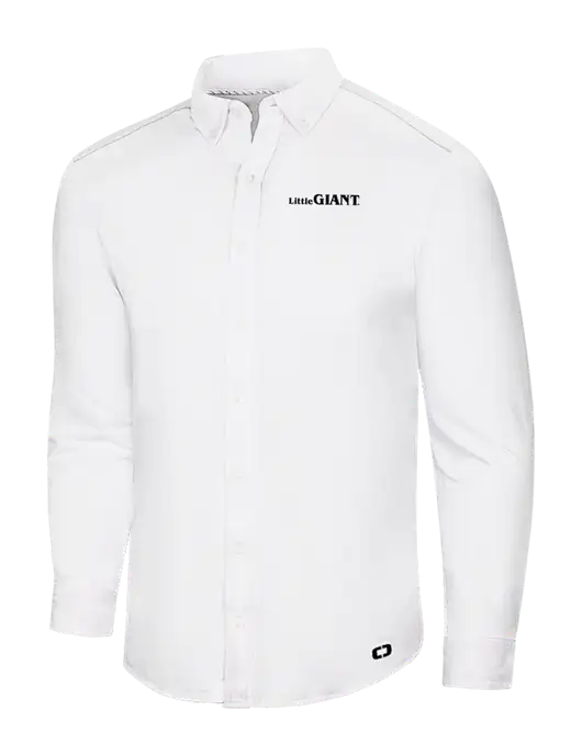 OGIO Bright White Modern Code Stretch Button-Up Shirt w/Little Giant Logo