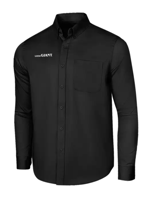 Long Sleeve Deep Black Superpro React Twill Shirt w/Little Giant Logo