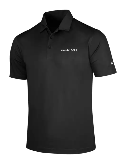 NIKE Black Dri-Fit Vertical Mesh Polo w/Little Giant Logo