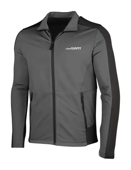Medium Grey Heather Grid Fleece Jacket w/Little Giant Logo