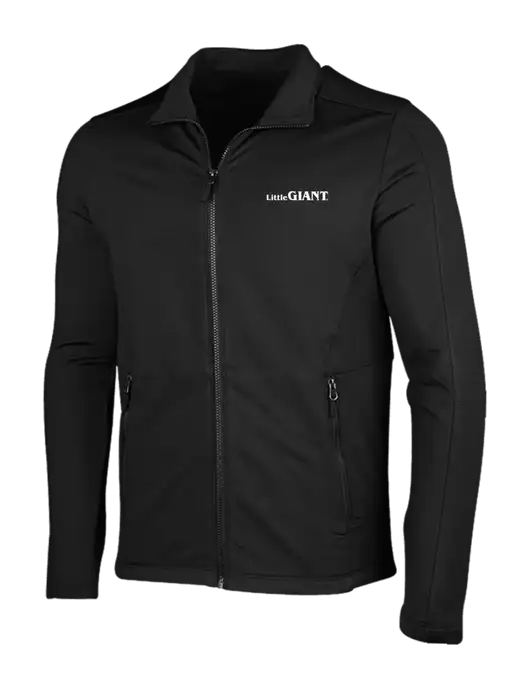 Deep Black Grid Fleece Jacket w/Little Giant Logo