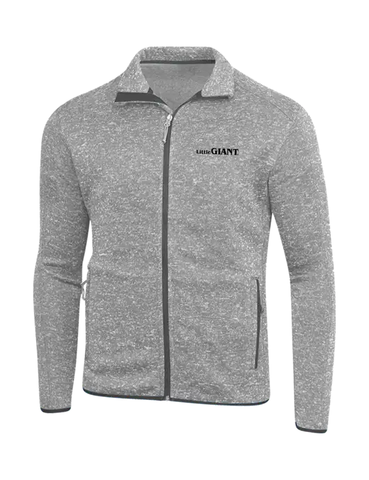 Grey Heather Sweater Fleece Jacket w/Little Giant Logo