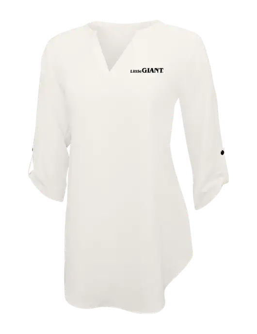 Ivory Womens 3/4 Sleeve Tunic Blouse w/Little Giant Logo