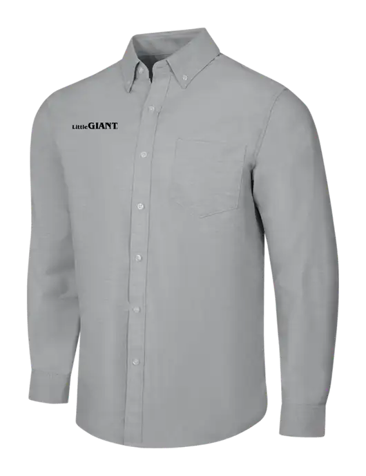 Light Grey SuperPro Oxford Shirt w/Little Giant Logo