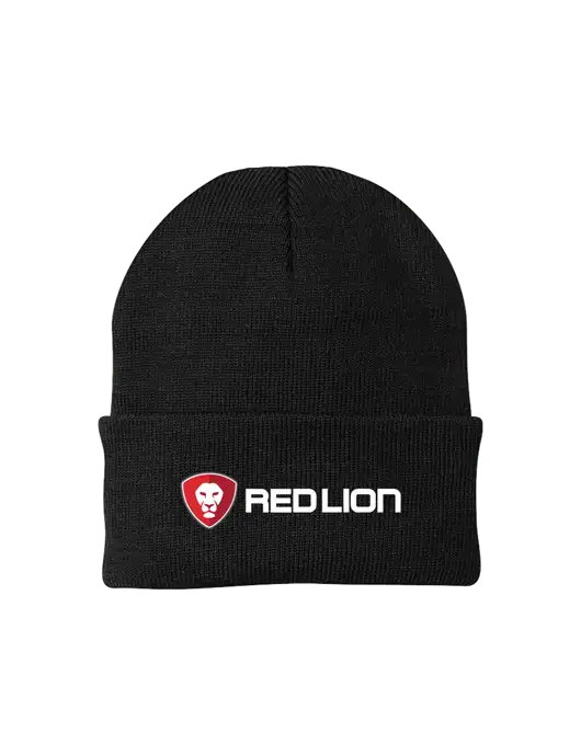 Black Knit Cap w/Red Lion Logo