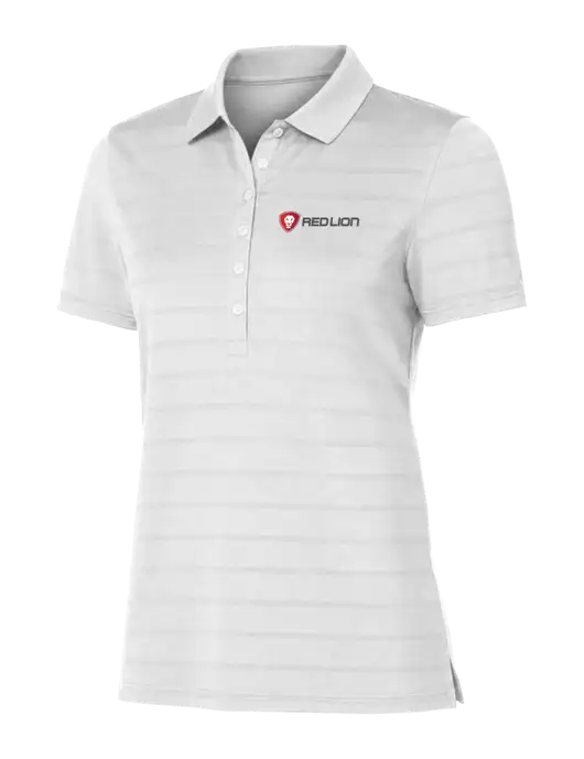 Callaway Womens Bright White Ventilated Polo w/Red Lion Logo
