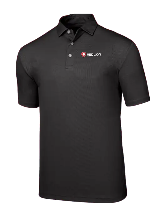 Callaway Birdseye Black Polo w/Red Lion Logo