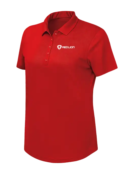 Callaway Womens Birdseye Red Polo w/Red Lion Logo