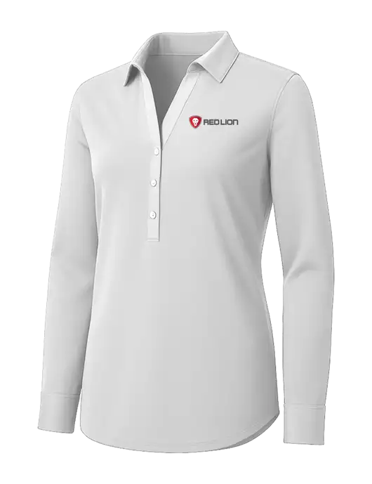 Womens White City Stretch Shirt w/Red Lion Logo