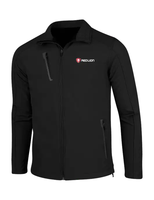 Black Welded Softshell Jacket w/Red Lion Logo