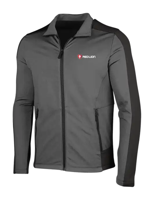 Medium Grey Heather Grid Fleece Jacket w/Red Lion Logo