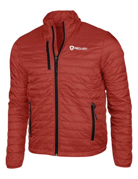 Dark Red Puffy Packable Jacket w/Red Lion Logo