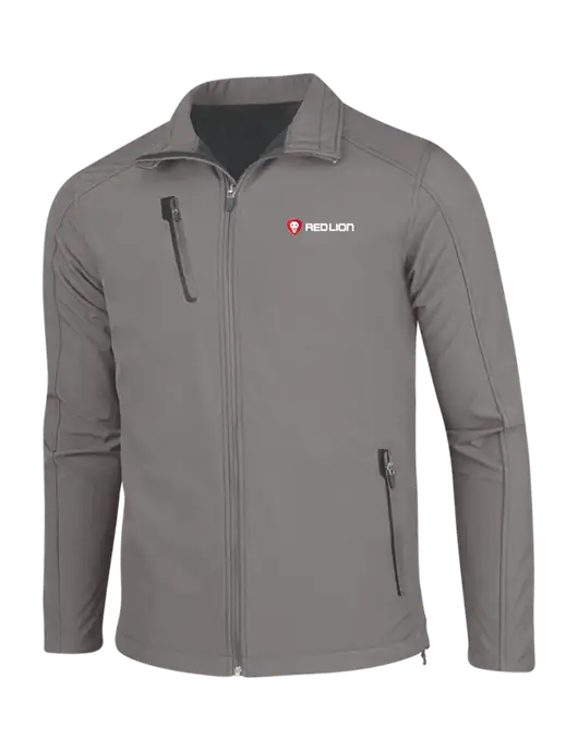 Medium Grey Welded Softshell Jacket w/Red Lion Logo