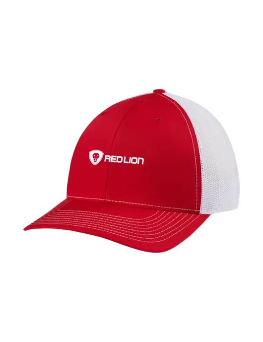 Richardson Adjustable Snapback Original 112 Trucker Cap Red w/White Mesh w/Red Lion Logo