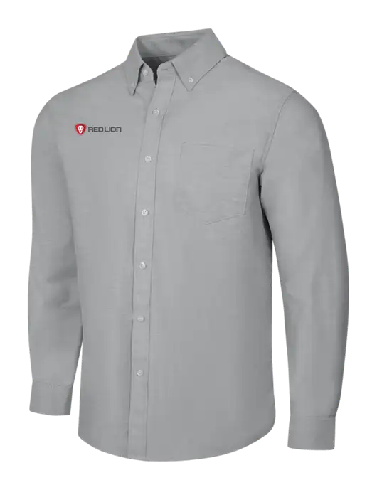 Light Grey SuperPro Oxford Shirt w/Red Lion Logo