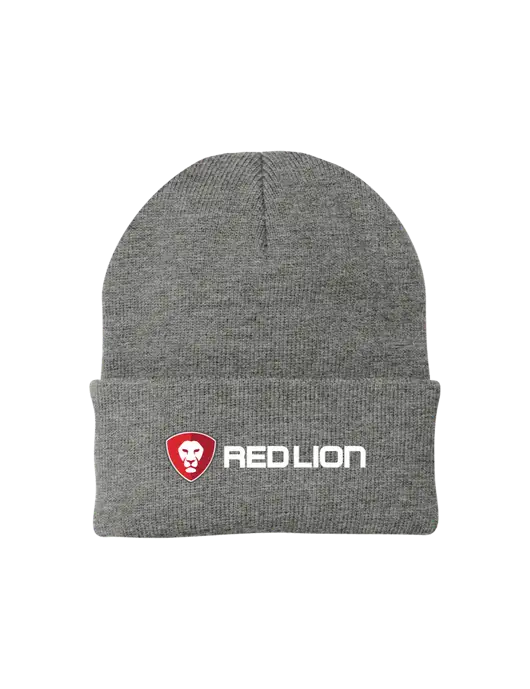 Medium Grey Heather Knit Cap w/Red Lion Logo